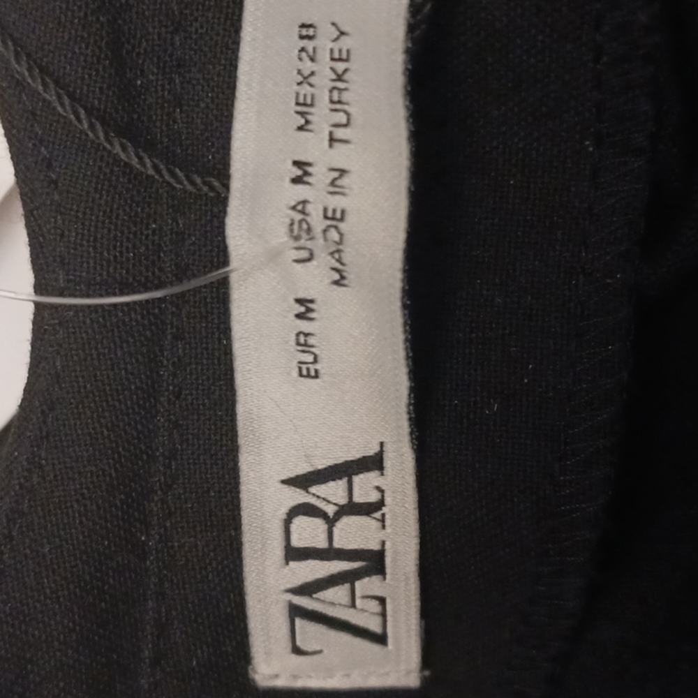 Zara size medium women's black mini dress spaghetti criss-cross strap. - Picture 8 of 17